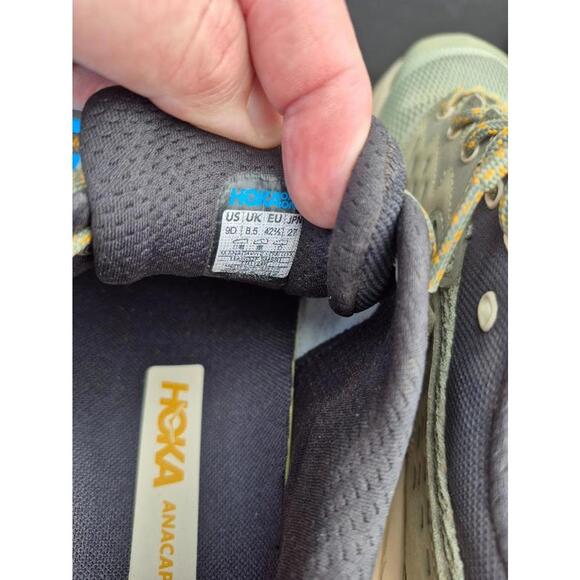 Hoka Anacapa 2 Low GTX Shoes Mens Size 8.5 Sea Moss Gore-Tex Vibram $180 Hiking - Picture 5 of 8